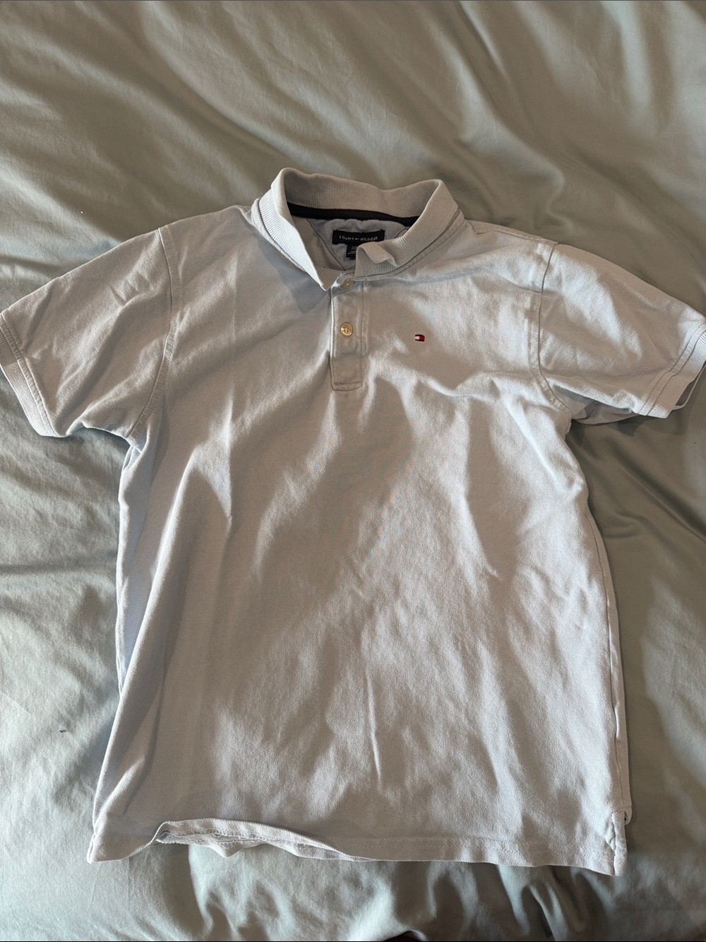 Tommy Hilfiger Pale Blue Short-Sleeve Polo